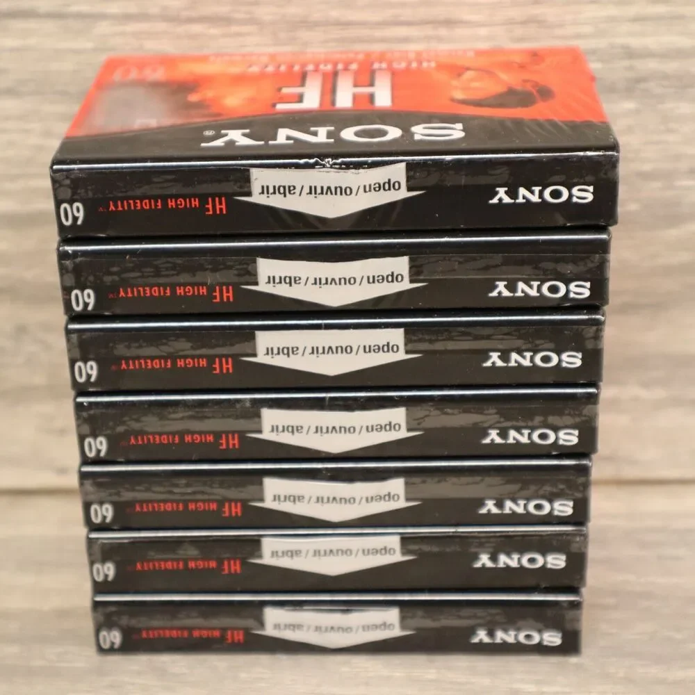 Sony HF High Fidelity 60 Minute Audio Cassette Normal Bias Blank Tapes X 7